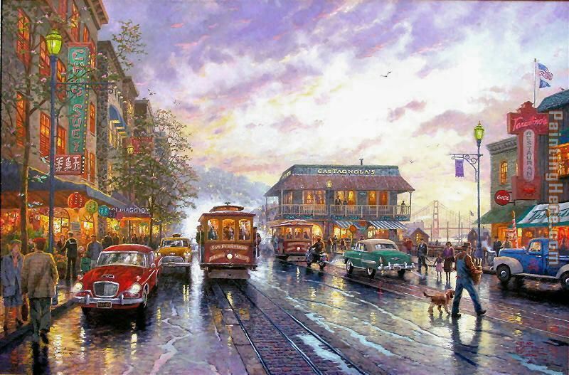 City by the Bay painting - Thomas Kinkade City by the Bay art painting